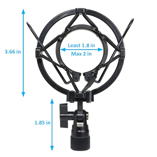 YOUSHARES AT2020 Shock Mount, Microphone Shock Mount Reduces Vibration Noise for Audio Technica AT2020 AT2035 ATR2500 Condenser Mic - color: AT2020 Shock Mount