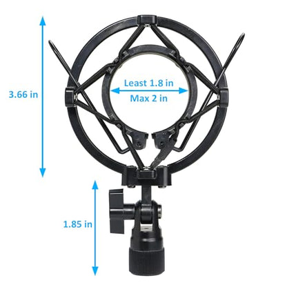 YOUSHARES AT2020 Shock Mount, Microphone Shock Mount Reduces Vibration Noise for Audio Technica AT2020 AT2035 ATR2500 Condenser Mic - color: AT2020 Shock Mount