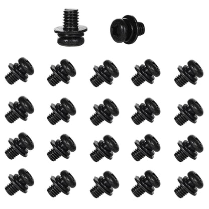 20 PCS Vesa Screws, VESA Compatible M6x10mm TV/Monitor Wall Mount Screws for 75x75mm and 100x100mm Brackets. Phillips Head M6 x 10mm Black with Washers (20, M6 x 10mm) - size: M6, style: 20 PCS