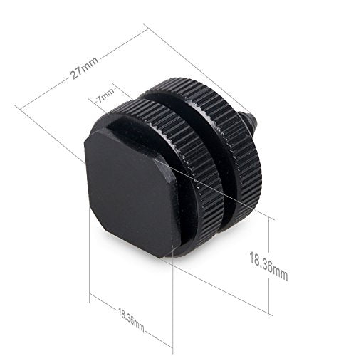 SLOW DOLPHIN 1/4 Inch Hot Shoe Mount Adapter Tripod Screw for DSLR Camera Rig(2 Packs)