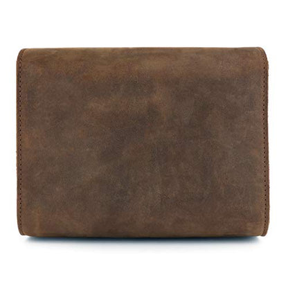 MegaGear Pebble Genuine Leather Camera Messenger Bag for Mirrorless, Instant and DSLR Cameras - color: Cinnamon