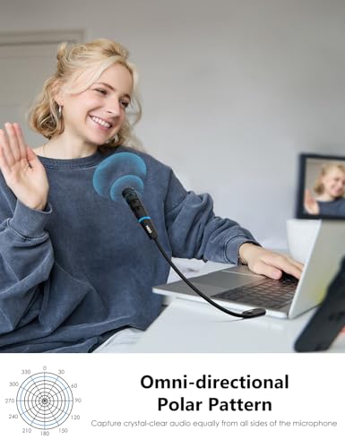 MillSO USB Microphone for PC and Laptop, Portable Gooseneck USB Computer Microphone Mute/Noise Reduction/Omnidirectional External Microphone for YouTube, Streaming, Recording, Gaming