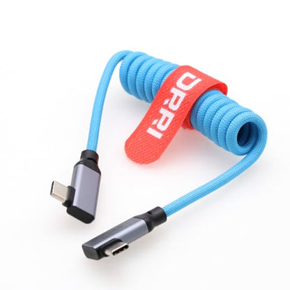 USB 3.2 Gen 2x2 USB-C 100W Fast Charging Cable for Sony A9III A7R5 A74 Canon EOS R8 R7 R6 MARK2 R5 R3, iPhone 15Pro MacBooks Pro Samsung Galaxy, iPad Pro Smartphone Laptop - color: Blue, size: Left-right angle