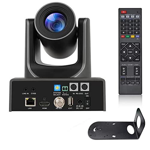 NDI PTZ Camera, 30X Optical + 8x Digital Zoom 1080P 60fps SDI/HDMI/USB/POE Cameras with CVBS, Low Light CMOS H.265 VISCA RS485 for Conference, Church, Government, Court, School Lecture Live Streaming