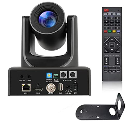 NDI PTZ Camera, 30X Optical + 8x Digital Zoom 1080P 60fps SDI/HDMI/USB/POE Cameras with CVBS, Low Light CMOS H.265 VISCA RS485 for Conference, Church, Government, Court, School Lecture Live Streaming