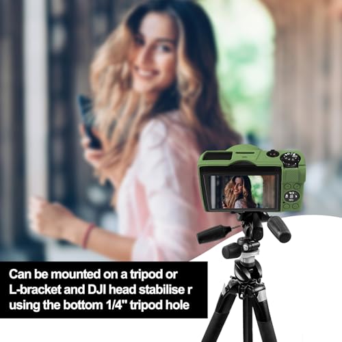 Easy Hood Case for Canon Powershot G7 X Mark III Digital Camera, Soft Silicone Protective Cover with Removable Lens Cover for Canon Powershot G7X Mark III DSLR Camera (Green) - color: Green
