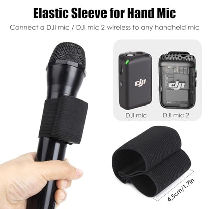 YOUSHARES Handheld Microphone Elastic Sleeve,Compatible with DJI Mic 2 Wireless on Handheld Microphone (Shure SM58, Behringer XM8500) for Clearer Audio for Weddings,Interviews and DJ Hosting - color: Rode Elastic Sleeve