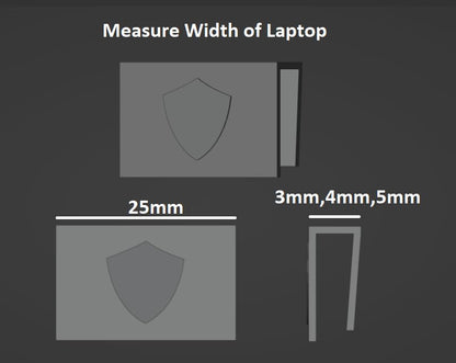 Privacy Shield Camera Cover for Laptops (Black, 5mm) - size: 5mm