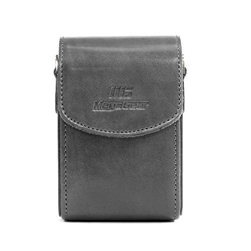 MegaGear MG1215 Leather Camera Case with Strap compatible with Canon PowerShot G7 X Mark III, G7 X Mark II, G7 X - Gray - color: Gray