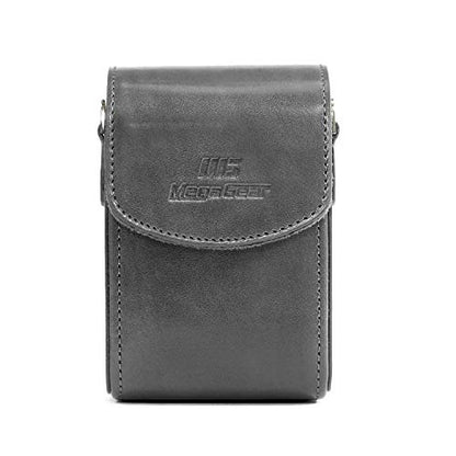 MegaGear MG1215 Leather Camera Case with Strap compatible with Canon PowerShot G7 X Mark III, G7 X Mark II, G7 X - Gray - color: Gray