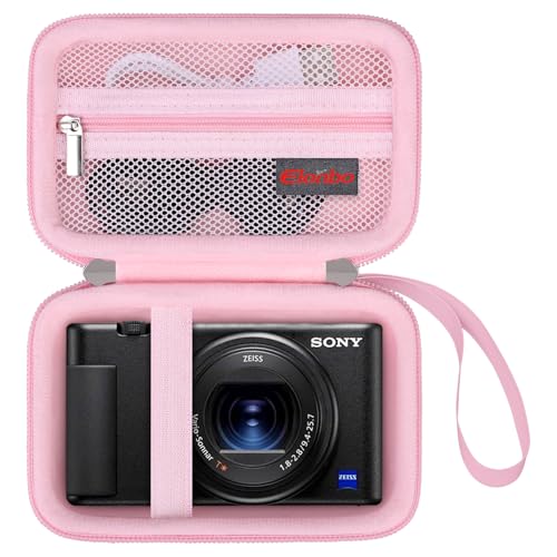 Case for Sony ZV-1F/ ZV-1/ ZV-1 II/Sony RX100 VII/ RX100 III Digital Camera | Sony ZV-1F/ ZV-1/ ZV-1 II/ RX100 VII Digital Camera Carrying Case, Hard Travel Protective Bag, Pocket fits Accessories, Pink - color: Pink