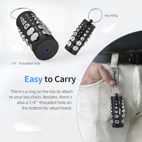 Nitze 36Pcs Camera Screws and Wrenches Storage Kit, with 1/4", 3/8", M2.5, M3, M4, M5 Screws, 3/8" to 1/4" Thread Adapters, Wrenches and Srcrewdriver, Easy to Carry - N74D