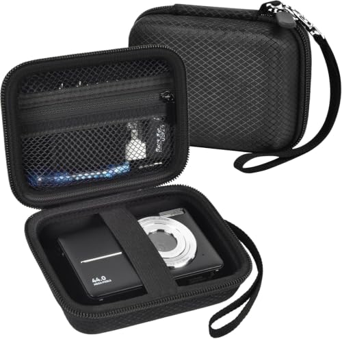 Digital Camera Hard Case for Kodak PIXPRO FZ55/FZ45 for CAMKORY for Duluvulu 4K for PowerShot ELPH for Lecran for VAHOIALD for PowerShot ELPH/for IWEUKJLO Small Carrying Holder Bag Trave(Black) - color: Black