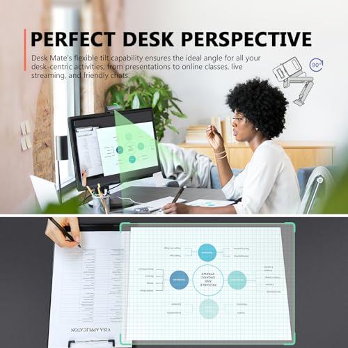 COOLPO Desk Mate - Hybrid HDR Streaming Webcam with AutoFocus & Tracking, HD 1080p Noise Reduction, Software Control for Google Gemini