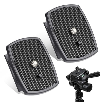 2 PCS Universal 43x43mm Quick Release Plate Set for Tripods, Camera Mounting Adapter Parts Replacement with Screws Camera Tripods Ball Head Quick Release Plate Replacement Quick-Release System