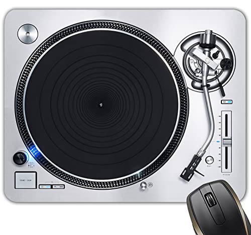 Classic Turntable Record Player DJ Decks Vinyl Record DJ Mixer Vintage Mouse Pad Mat Mousepad 8.6 X 7.1 in - color: Turntable Record Player
