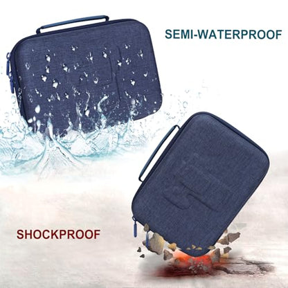 Camera Case Bag Compatible with Canon EOS Rebel T7/R50/R6 Mark II/R100/R50 V/T6/R8/R10/R5 Mark II/RP/R7/5D Mark IV/SL3/R5/T100 DSLR Camera, Len and Tripod with 4 Dividers and Shoulder Strap, Navy Blue - color: Navy Blue, size: Small