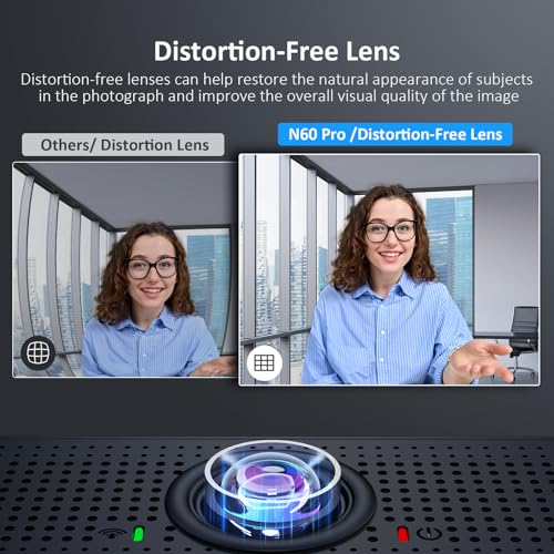 NexiGo N60 Pro (Gen 2) 1080P Webcam with Distortion-Free Lens, USB A to Type-C Data Cable, Noise Reduction Mic & Privacy Cover, for Zoom/Skype/Teams/Webex, Laptop MAC PC Desktop - style: USB-C Webcam