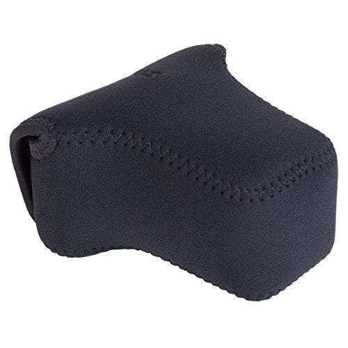 OP/TECH USA Soft Pouch – Compact digital camera case, lightweight accessories pouch, sleek neoprene sleeve for DSLR, perfect for backpacks & travel – durable protection in style | D-M 4/3 | Black - color: Black, style: D-m 4/3
