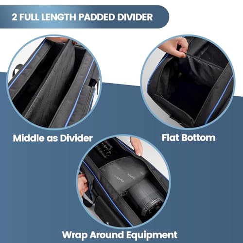 YOREPEK Tripod Carrying Case Bag 50.5", Resistant Light Stand Bag with 2 Removable Padding, Photo Studio Equipment Case for Tripods, Monopods, Speaker Stands, Umbrellas, Gear, Mic Stand, Tent Pole - color: 50.5*9.5*9.5