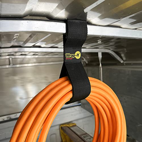 Twin-Straps by Wrap-It Storage - 16" (6-Pack) - Hook and Loop Hanging Cable Wrap for Multi-Purpose Cord and Hose Storage - size: 16" (6 Pack)