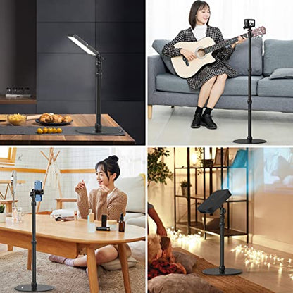 jusmo LS09 Aluminum Projector Floor Stand for Nebula/XGIMI/Other Video Projectors, Mevo Camera Stand, 16.5-34.6inch Adjustable, Compatible with Projector/Camera/Phone/GoPro/Webcam/Lights