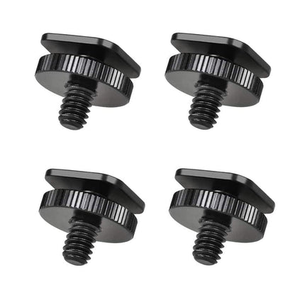 4-Pack 1/4 Inch Camera Adapter Screws: Versatile Flash Hot Shoe Mounts for DSLR Camera Rigs, Tripods, and Accessories