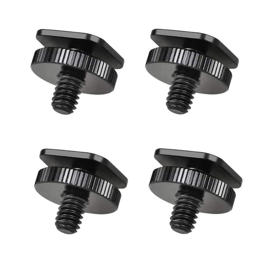 4-Pack 1/4 Inch Camera Adapter Screws: Versatile Flash Hot Shoe Mounts for DSLR Camera Rigs, Tripods, and Accessories