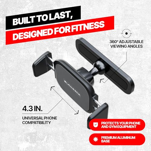 BLAUBECK Magnetic Phone Holder for Gym – Essential Gym Rats Stuff – Magnetic Tripod for iPhone and Magnet Phone Mount– Home Workout Accessories and Gear