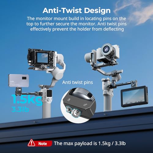 SmallRig Camera Monitor Mount w/Quick Release NATO Clamp, Cold Shoe Mount | Anti-Twist Design for DJI RS 4 Mini/RS 2 / RSC 2 / RS 3 / RS 3 Pro/RS 3 Mini - style: Classic