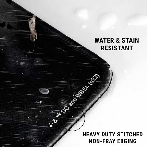 Skinit Large Gaming Mouse Pad - Officially Licensed The Dark Knight Rises Raining Design with Stitched Edges, Waterproof, Non-Slip Rubber Base, Desk Mat for Keyboard & Mouse, 31.5" x 11.8" inches - color: Black - DRKNTR03, size: 31.5" x 11.8"