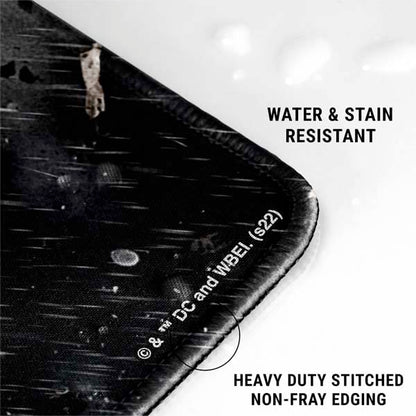 Skinit Large Gaming Mouse Pad - Officially Licensed The Dark Knight Rises Raining Design with Stitched Edges, Waterproof, Non-Slip Rubber Base, Desk Mat for Keyboard & Mouse, 31.5" x 11.8" inches - color: Black - DRKNTR03, size: 31.5" x 11.8"