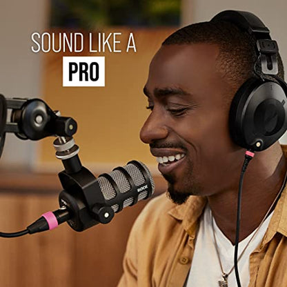 RØDE PodMic Cardioid Dynamic Broadcast Microphone — XLR Output, Requires Audio Interface (RØDECaster, AI-1, or similar). For USB Plug-and-Play, see PodMic USB. | Broadcast-Grade Dynamic Cardioid Xlr Mic, Built-in Pop Filter, Shockmount, Swing Mount, Requi