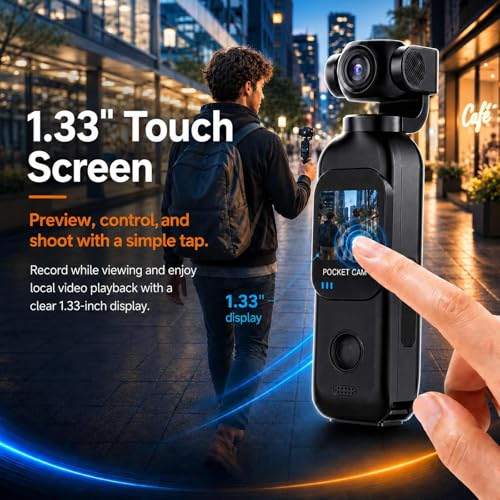 Vlogging Camera with 270° Rotating Lens, Pocket Camera with Audio & Video Recording,14-Hour Battery, Handheld POV Cameras with 32GB, Easy One-Button Recording for Travel,Daily Life - size: H9232G