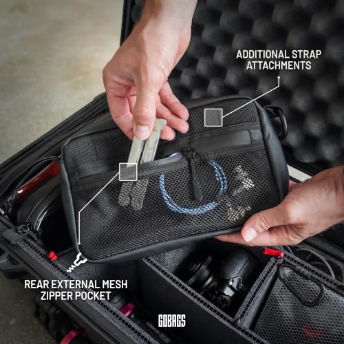 GOBAGS NEO Production Zipper Bags - Electronics & Camera Accessories Bag - Cable organizer, Gear Accessory Pouch, Travel Camera Essentials (Small, Black) - size: Small