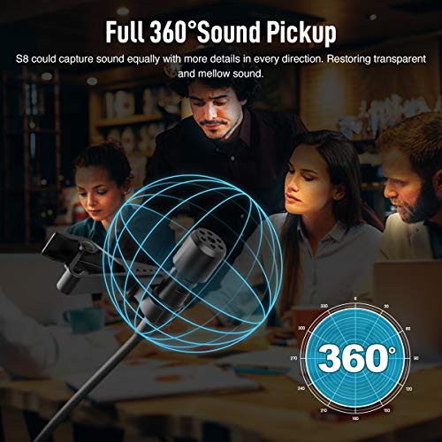 Lavalier Microphone, Wired Clip On Lavalier Lapel Microphone with 8M Cable, Omnidirectional Recording Microphone with Noise Reduction, 3.5mm for iPhone Camera Video Interview