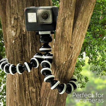 Acuvar 10" Octopus Flexible Tripod for iPhone Android and Camera with Screw Quick Release Plate, Universal Phone Tripod, Mount Wireless Camera Remote Shutter Live Streaming Content Creator Essentials - style: Tripod + Phone Holder + Remote