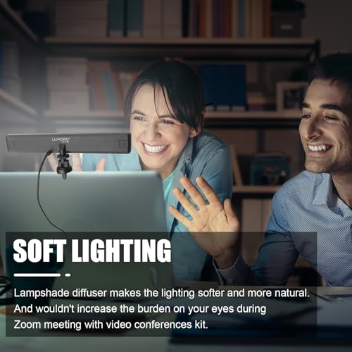 luxceo Video Conference Lighting, Zoom Light for Remote Working, Webcam Lighting for Laptop, Zoom Calls, Live Streaming, Online Class, Self Broadcasting, Video Conference Light Kit for Zoom Meeting