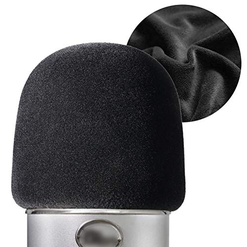 Blue Yeti Windscreen - Mic Cover with Flocking Surface for Blue Yeti Microphone, Yeti Pro Condenser Microphones, Professional Yeti Mic Pop Filter by YOUSHARES - color: Mic Cover with Flocking Surface