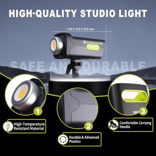 200W Bi-Color LED Video Light,COB Spotlight,310W Camera Light | Boost Mode to 310W,2700K-6500K LED Light for Photography & Video,46,000 Lux@1m,CRI96+/TLCI99+,Smart App Control,Bowens Mount - size: S200B