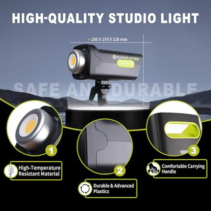 200W Bi-Color LED Video Light,COB Spotlight,310W Camera Light | Boost Mode to 310W,2700K-6500K LED Light for Photography & Video,46,000 Lux@1m,CRI96+/TLCI99+,Smart App Control,Bowens Mount - size: S200B