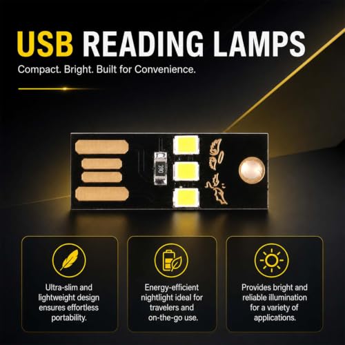 10 Packs Mini USB Light, Ultra-Bright LED Reading Lamp for Laptop Keyboard, Portable and Energy-Efficient Nightlight for Power Banks, Travel, Camping Accessories