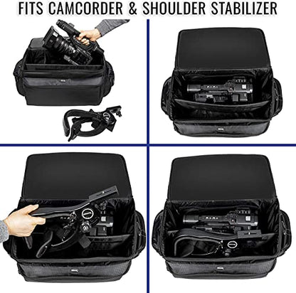 Ultimaxx Professional Extra-Large, Well-Padded, Water-Resistant Gadget Bag – Compatible with Canon, Sony, Nikon, Pentax, JVC, Olympus, Panasonic, Fujifilm, Samsung Cameras & Camcorders, and More