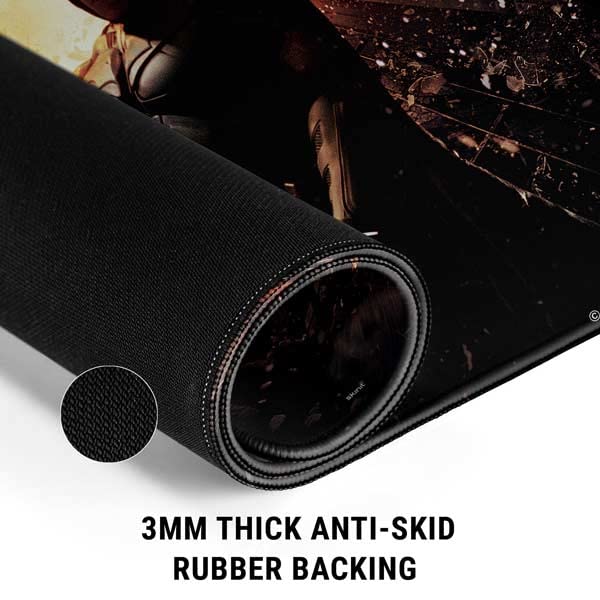 Skinit Extra Large Gaming Mouse Pad - Officially Licensed The Dark Knight Rises Design with Stitched Edges, Waterproof, Non-Slip Rubber Base, Desk Mat for Keyboard & Mouse, 35.75" x 15.4" inches - color: Black - DRKNTR02, size: 35.75" x 15.4"