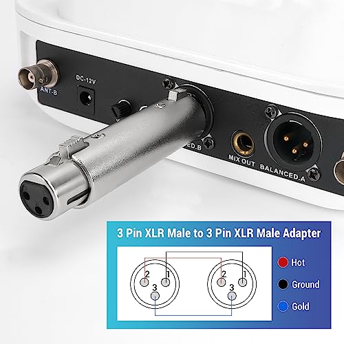 XLR Female Adapter 4 Pack, 3-Pin Gender Changer Connector, Mic Barrel Extension, Microphone Cable Adapter - color: XLR Female to Female, size: 4 Pack