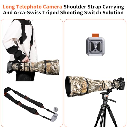 Camera Quick Release Plate Kit, Anti-Loose, Compatible with Arca Swiss Plate, for Manfrotto 501 Camera Tripod Head Adapter and Camera Shoulder Strap