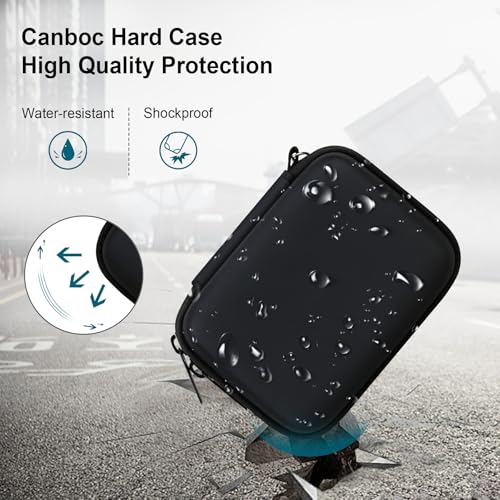 Canboc Carrying Case for Kodak PIXPRO FZ55/ FZ45 16MP Digital Camera, FZ45 Video Vlogging Camera Bag, Mesh Pocket fit Cable, SD Card, Black (Case Only) - color: Small-Black