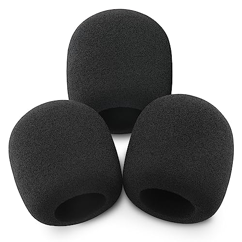 LEFXMOPHY for Sennheiser E835 Windscreen, Pop Filter for E965 E835S E 835 e935 E935 E845-S E845 e845 Microphone Replacement 3-Pack Mic Foam Cover Asseccories