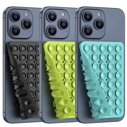 Double Sided Silicone Suction Phone Holder Mount, Silicon Accessory for iPhone and Android, Hands-Free Mirror Shower Phone Holder, TikTok Videos and Selfies (Combo D) - color: Combo D