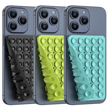 Double Sided Silicone Suction Phone Holder Mount, Silicon Accessory for iPhone and Android, Hands-Free Mirror Shower Phone Holder, TikTok Videos and Selfies (Combo D) - color: Combo D